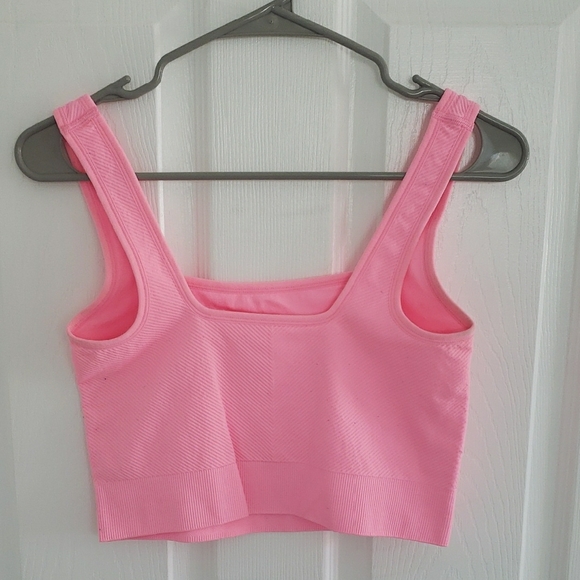 Target Pink Ribbed Crop Tank - Picture 3 of 5
